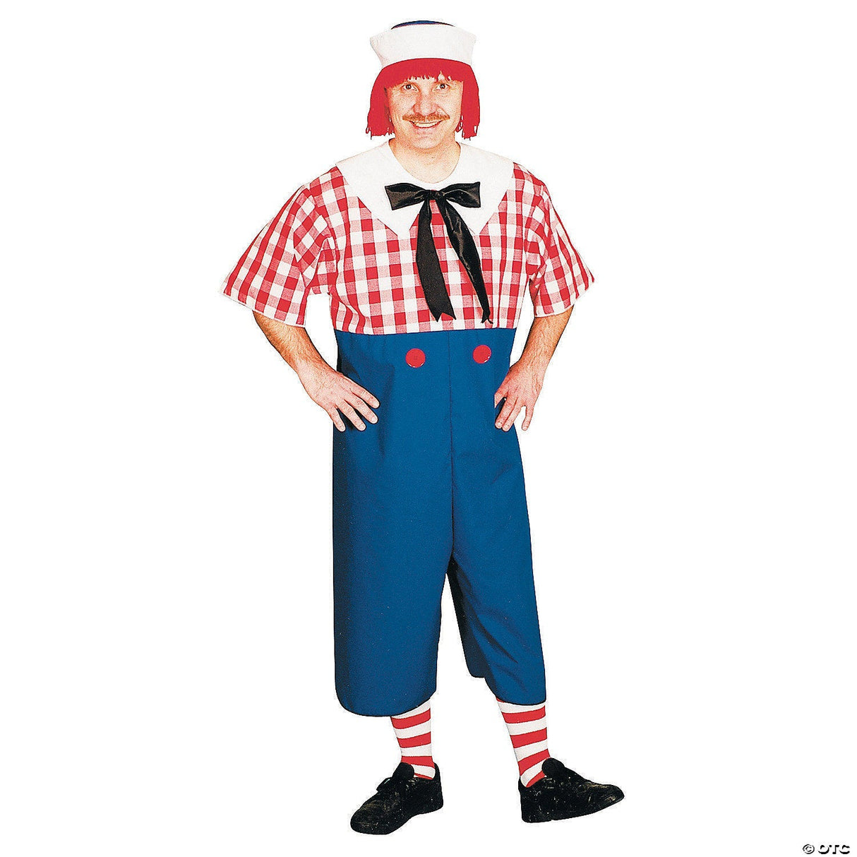 Adults Raggedy Andy Costume - Standard - Classic Doll Halloween Party Cosplay Ou