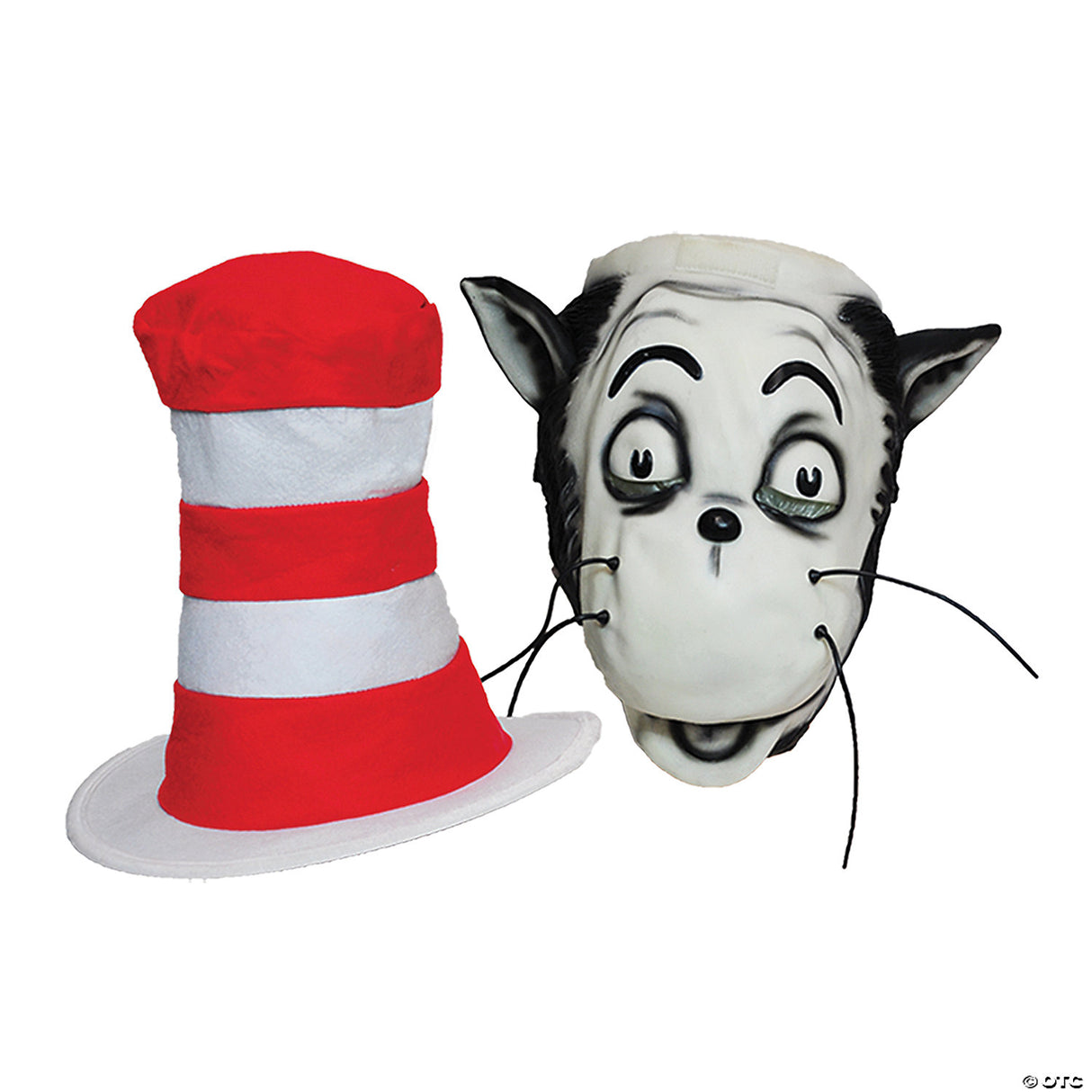 Cat In The Hat Mask And Hat - Halloween Mask Horror Costume Accessory