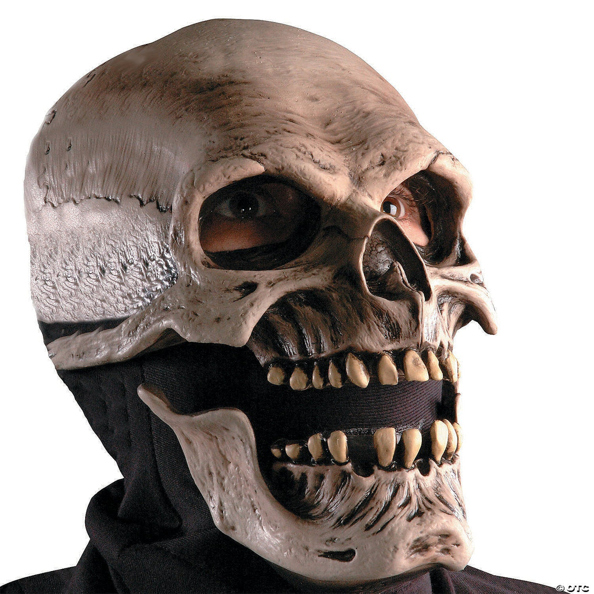 Adults Moving Jaw Death Skull Mask - Creepy Scary Halloween Costume Accessory Pr