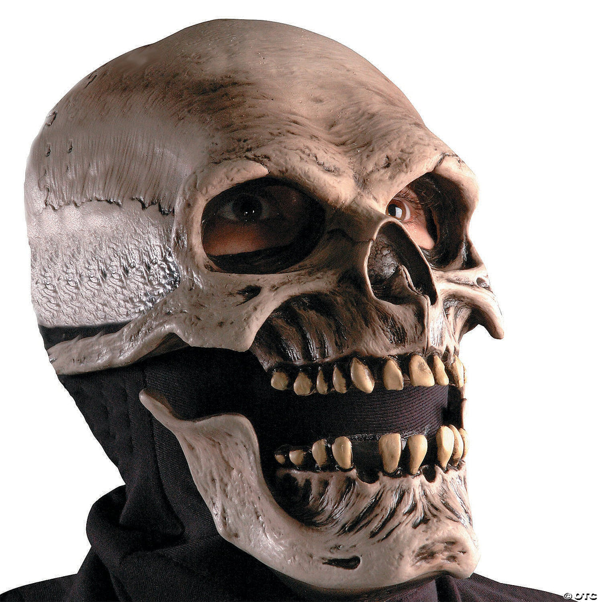 Adults Moving Jaw Death Skull Mask - Creepy Scary Halloween Costume Accessory Pr