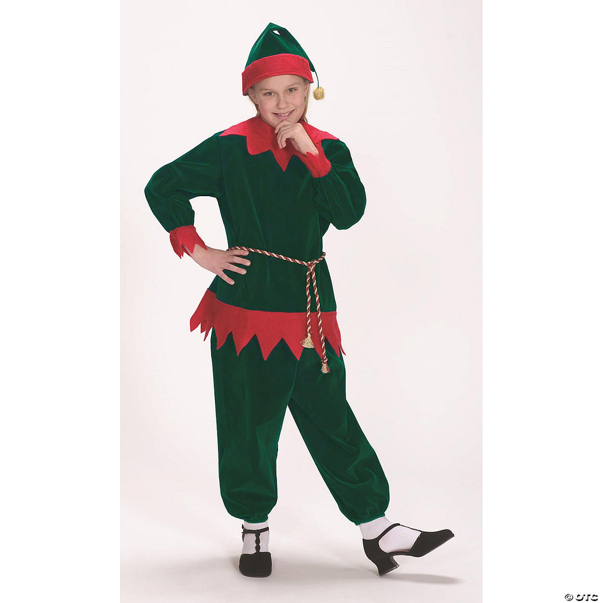 ELF 2-PC VELVET CHILD 4-8 - Kids Halloween Costume Cosplay & Party Outfit