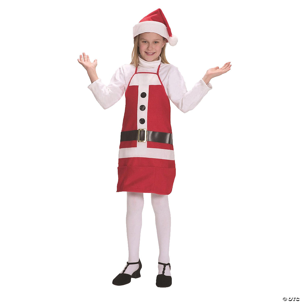 Kids Santa Christmas Apron & Hat Set – 4-12