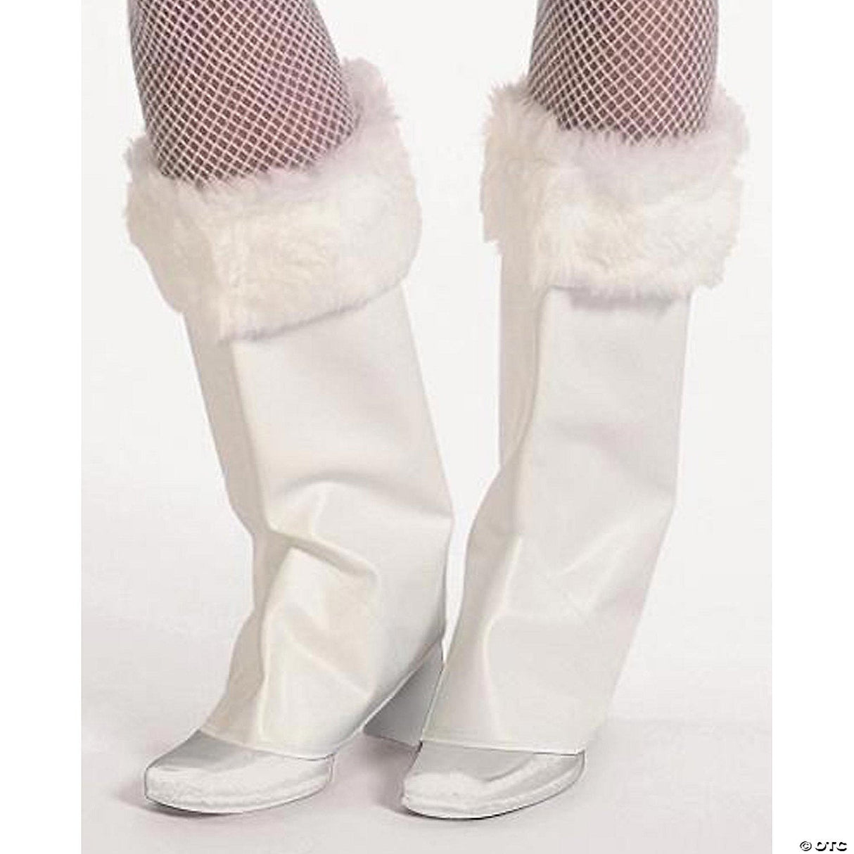 Plush White Pixie Boot Tops - Halloween Decoration Prop Haunted House & Party