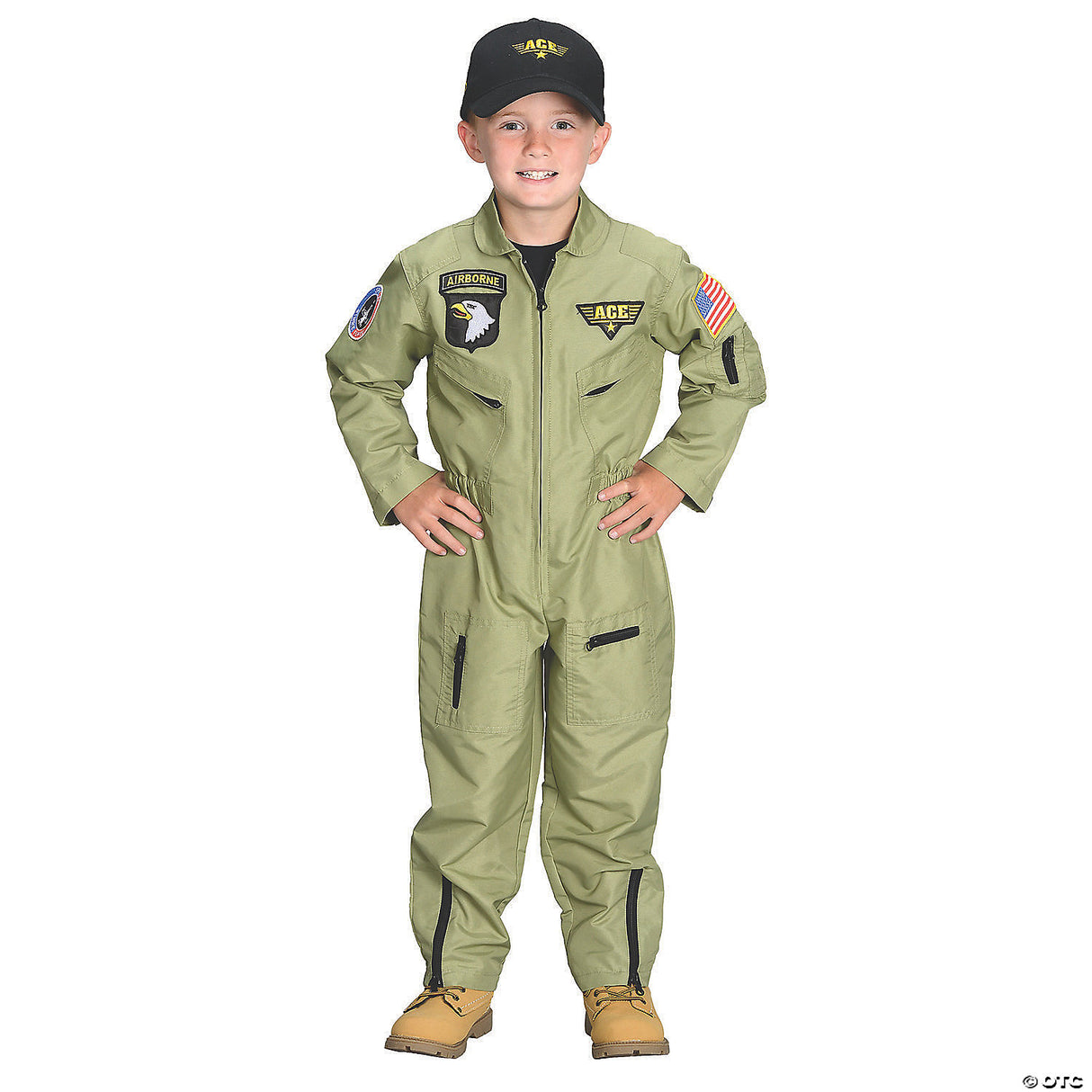 FIGHTER PILOT CHILD SMALL 4-6 - Kids Halloween Costume Cosplay & Party Outfit