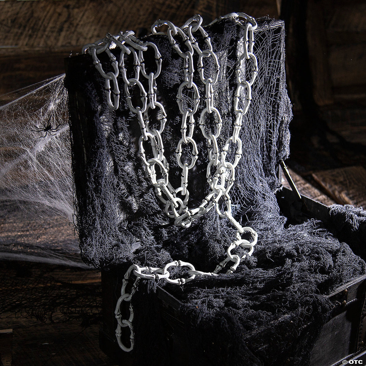 12 Ft. Grey Plastic Bone Link Chain Halloween Decoration