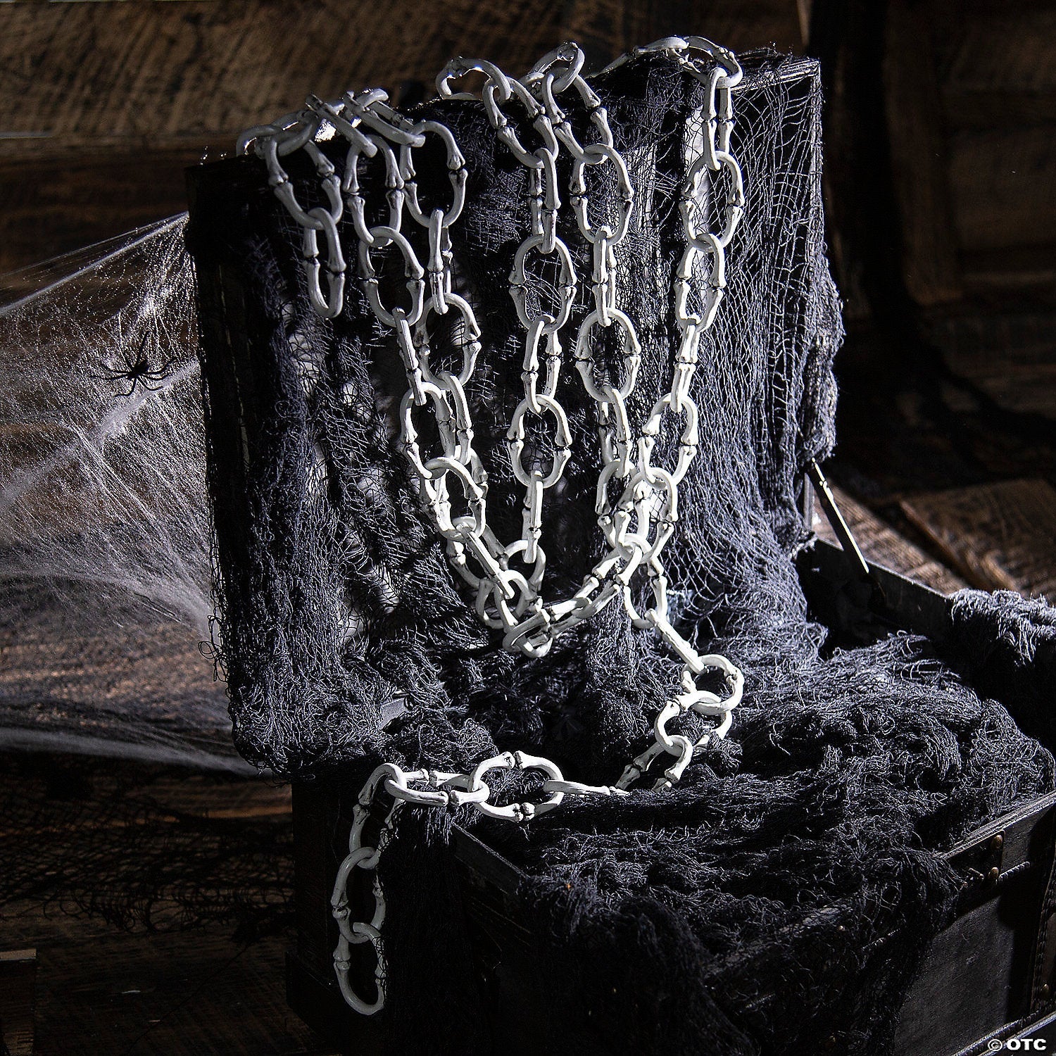 12 Ft. Grey Plastic Bone Link Chain Halloween Decoration
