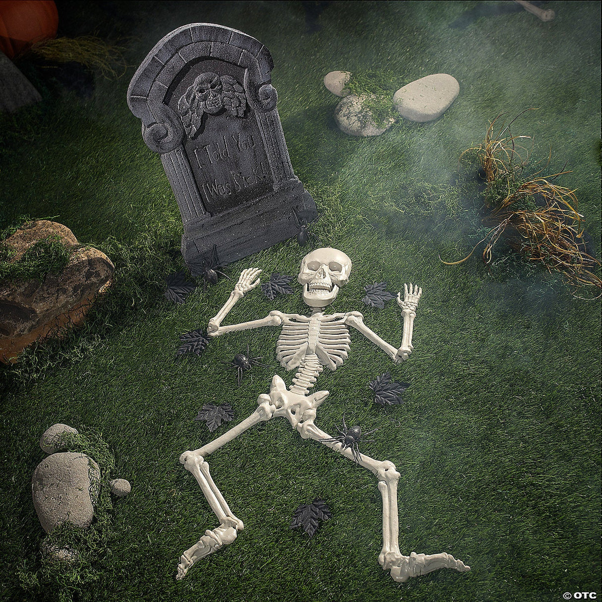I Told You I Was Sick Tombstone & Skeleton Graveyard Halloween Decorations Set – 24 Pc.