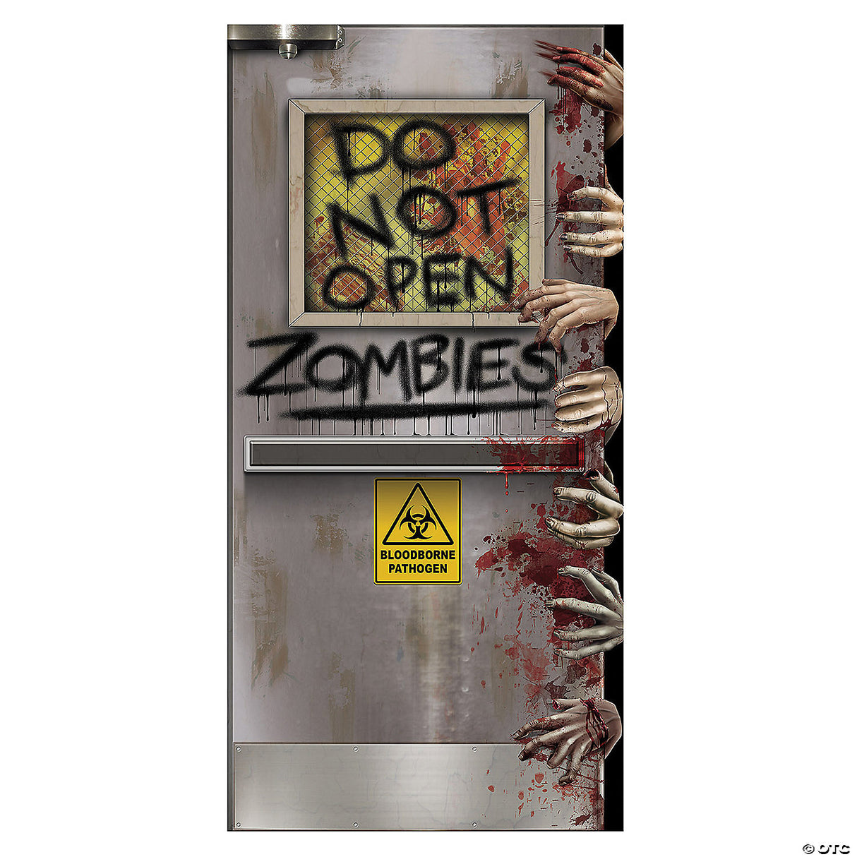 Zombies Lab Door Cover – Halloween Party Haunted House Door Decoration Prop