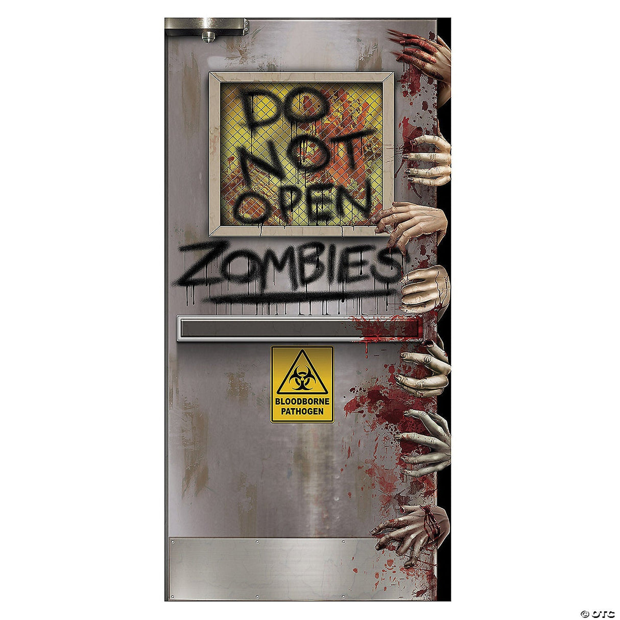 Zombies Lab Door Cover – Halloween Party Haunted House Door Decoration Prop