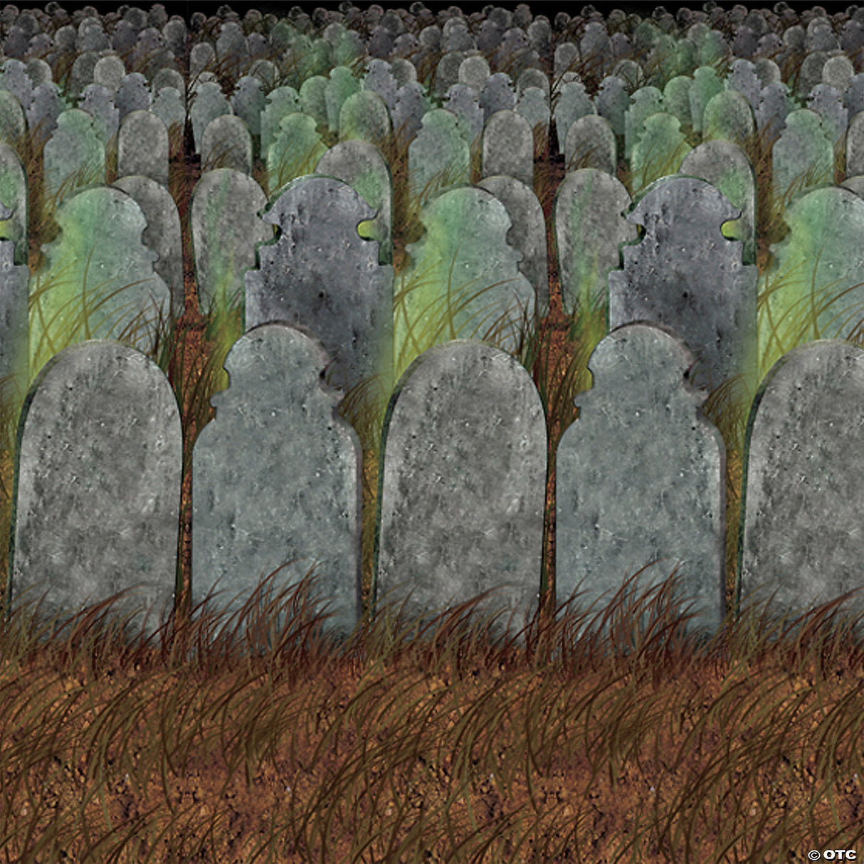 Graveyard Backdrop – Halloween Party Wall Decoration Scene Setter Prop