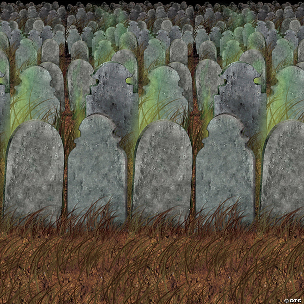Graveyard Backdrop – Halloween Party Wall Decoration Scene Setter Prop