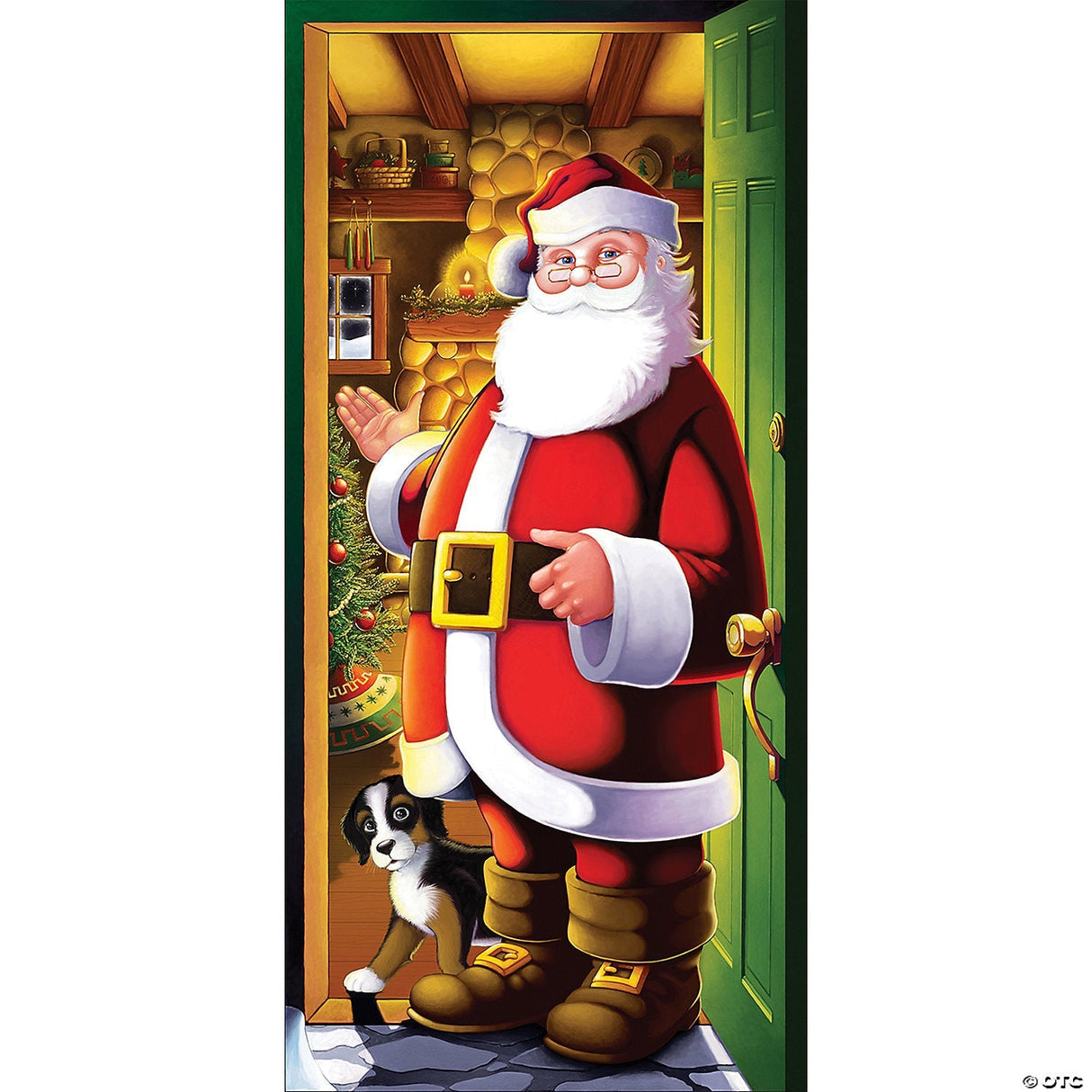 Santa Door Cover – Christmas Holiday Party Door Decoration Wall Prop