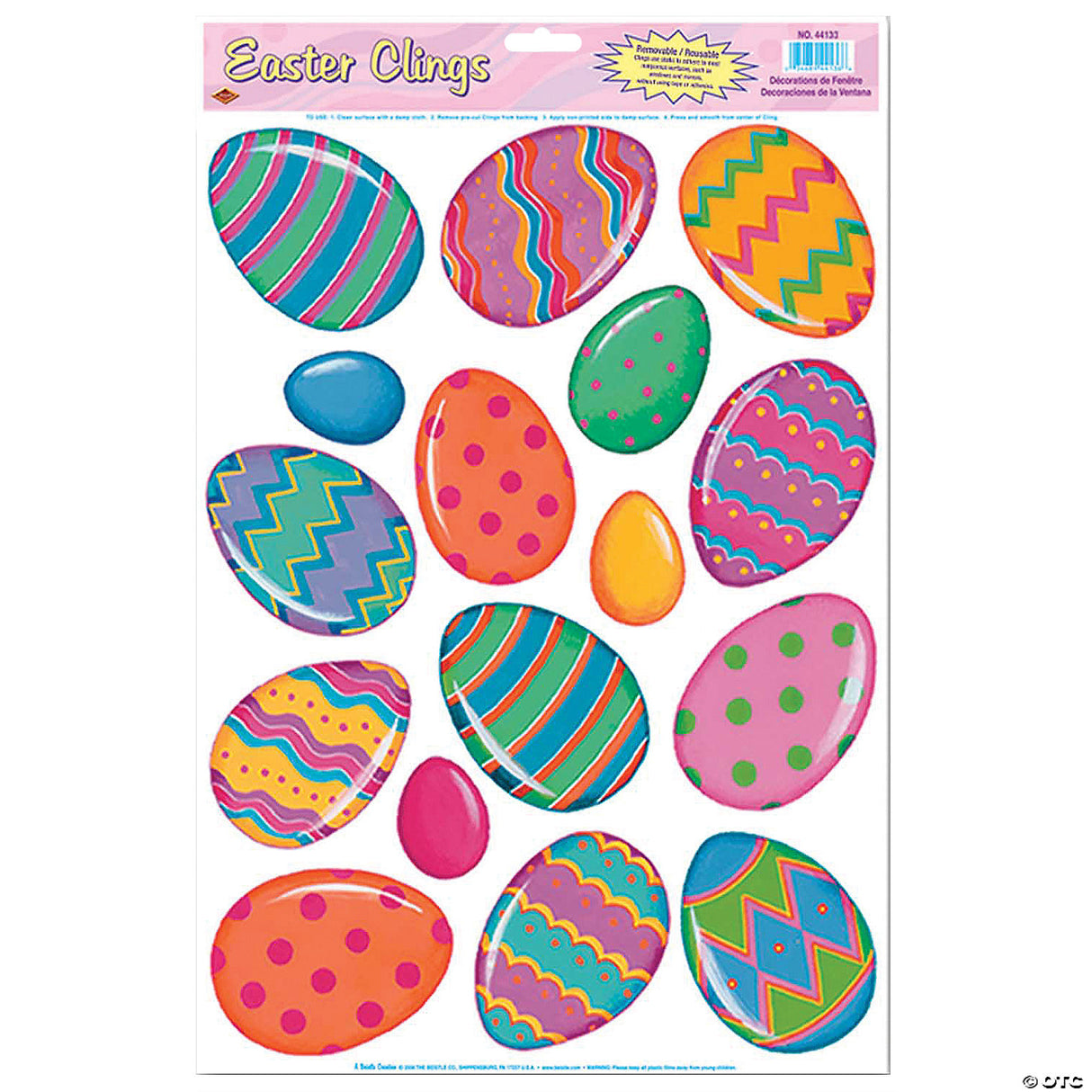 Bright Egg Window Clings – Easter Party Prop Spring Holiday Decoration