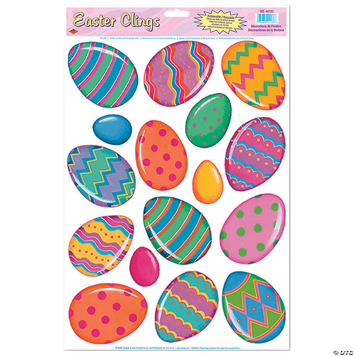 Bright Egg Window Clings – Easter Party Prop Spring Holiday Decoration