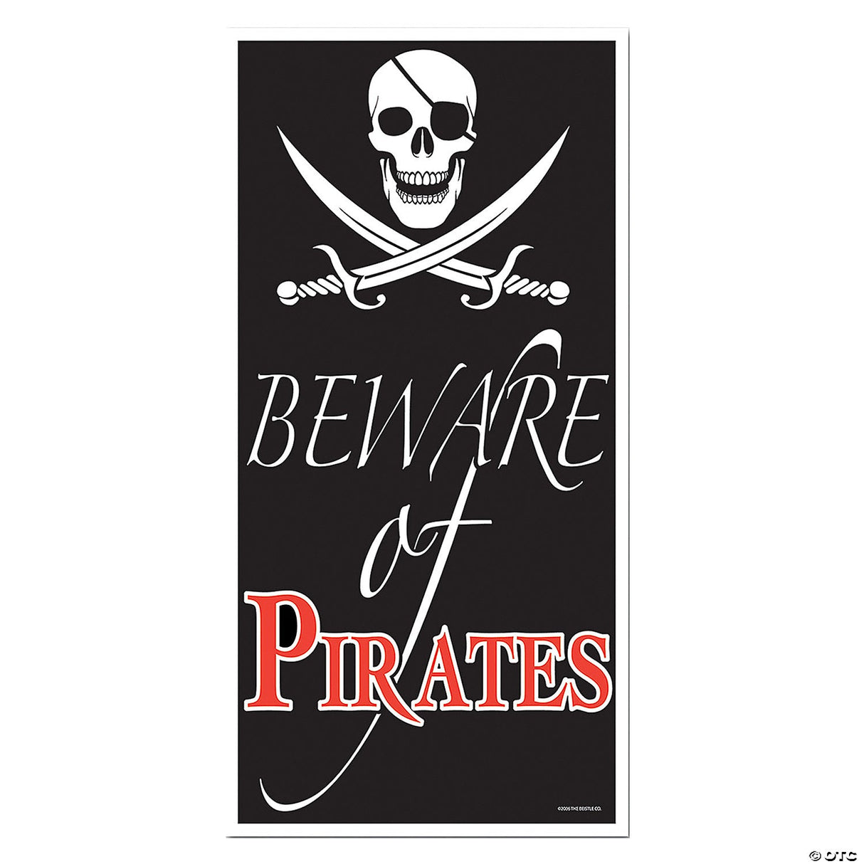 Beware of Pirates Door Cover – Halloween Pirate Party Door Prop Decoration