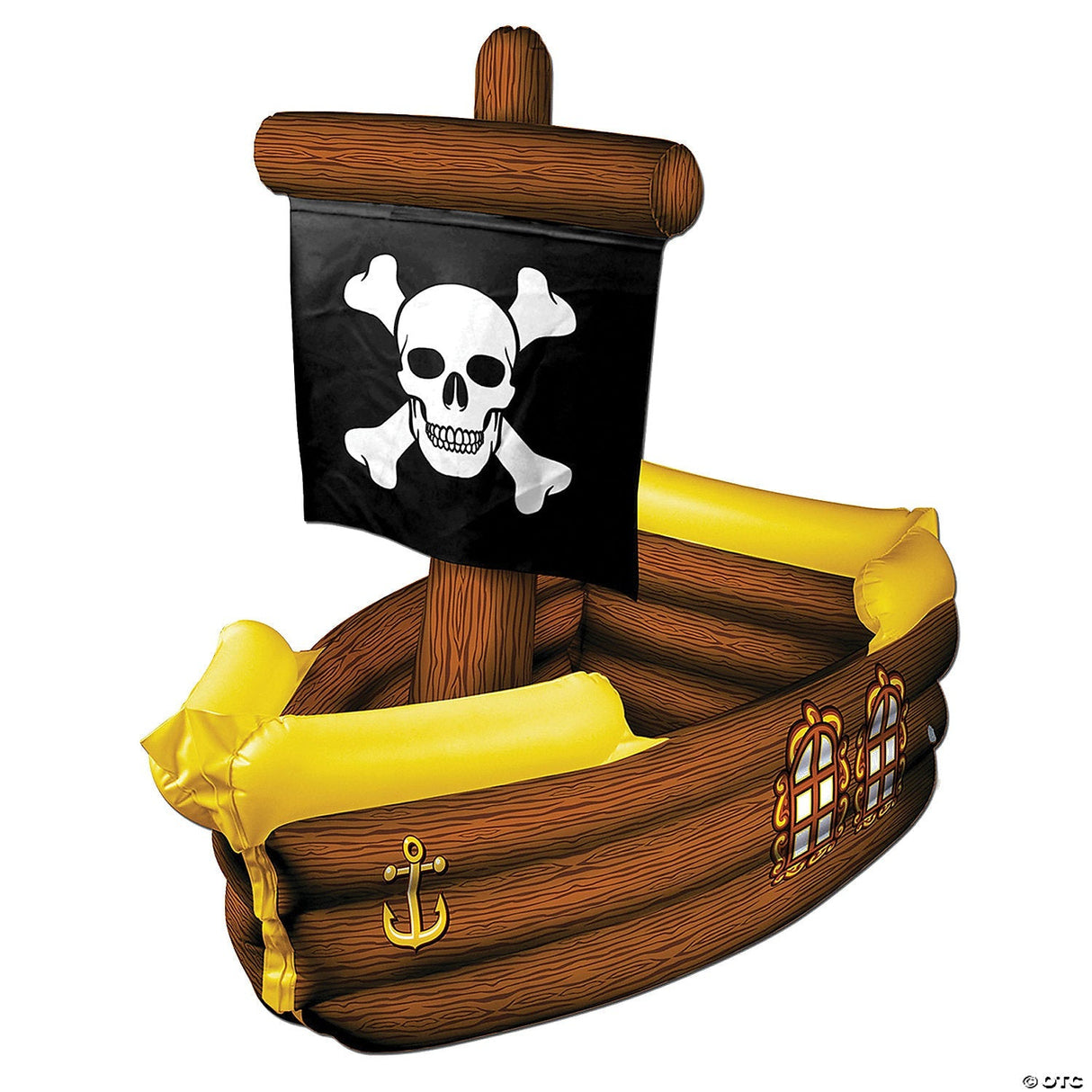 Inflatable Pirate Ship Cooler – Party Prop Treasure Chest Drink Holder
