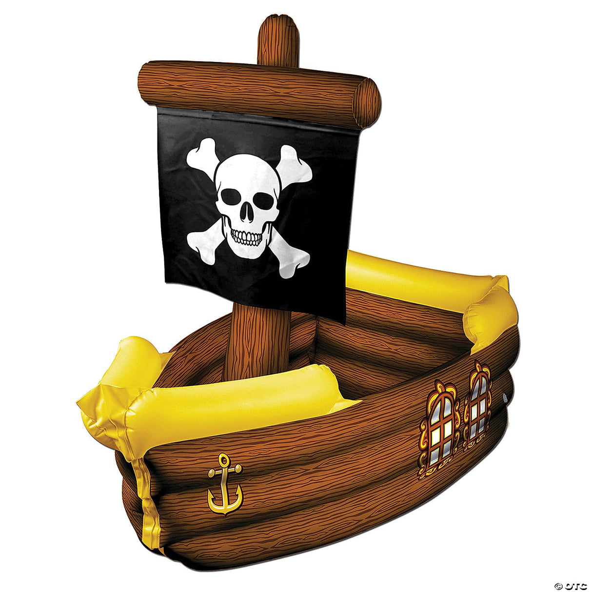 Inflatable Pirate Ship Cooler – Party Prop Treasure Chest Drink Holder