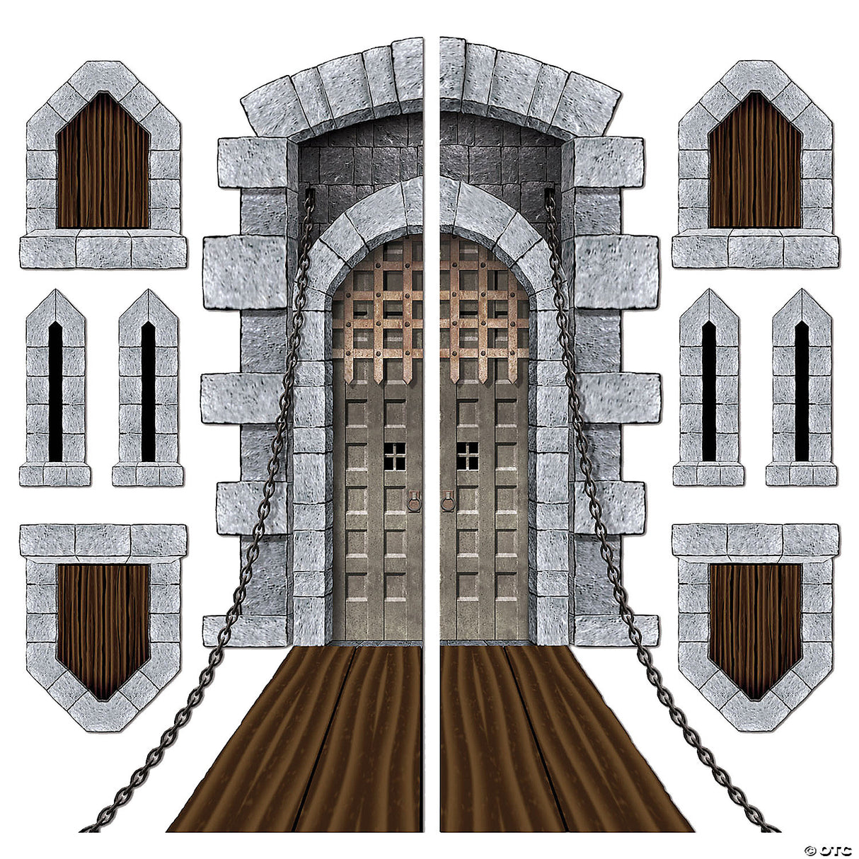 Castle Door and Window Props – Medieval Party Decoration Scene Setter