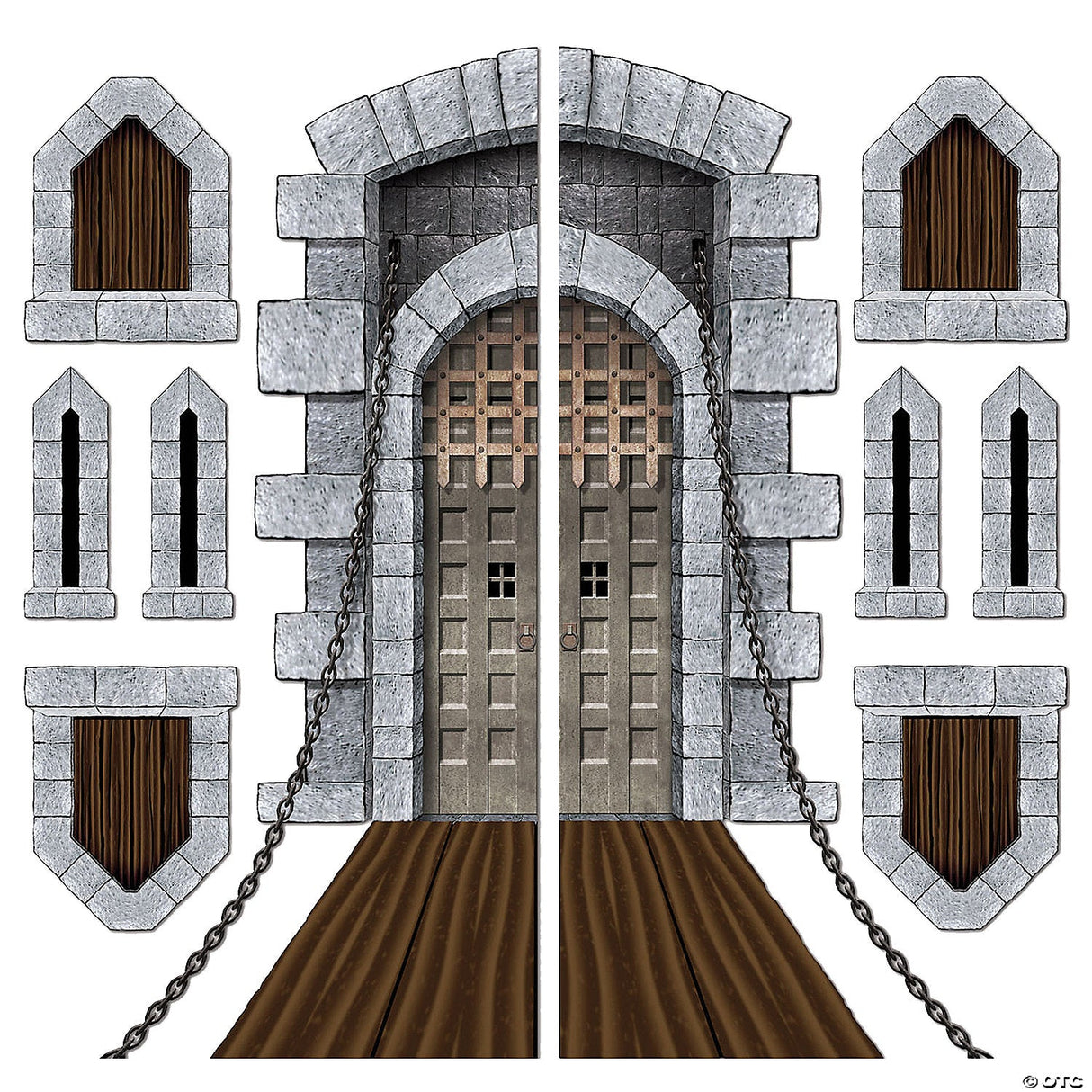 Castle Door and Window Props – Medieval Party Decoration Scene Setter