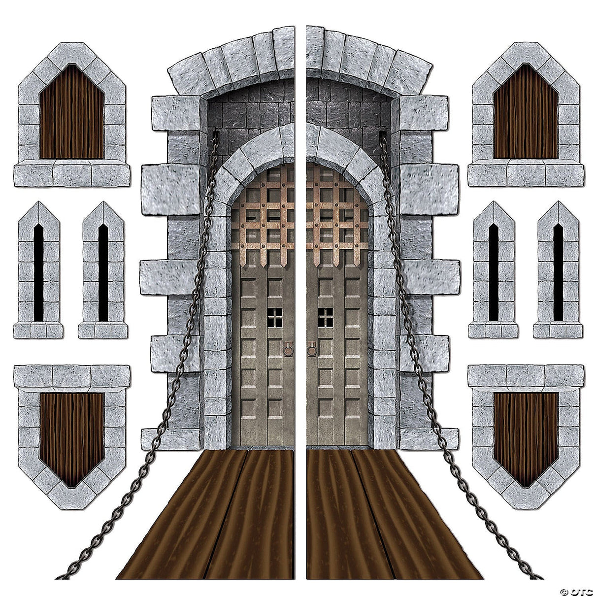 Castle Door and Window Props – Medieval Party Decoration Scene Setter