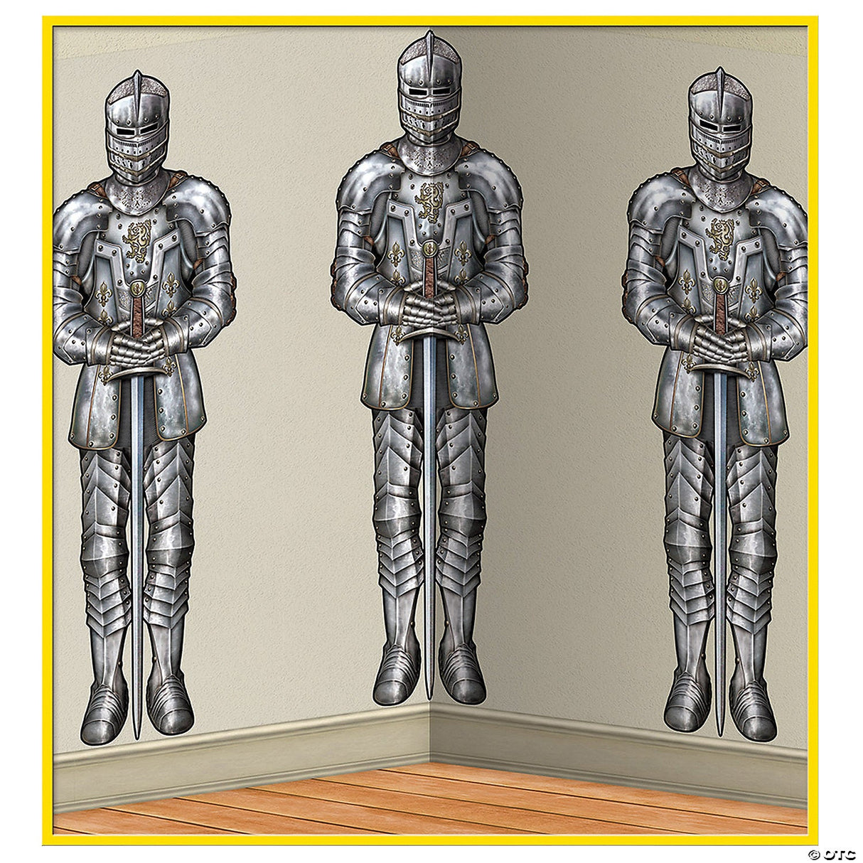 Wall Of Knights Backdrop – Haunted House Halloween Decoration Prop Medieval Wall