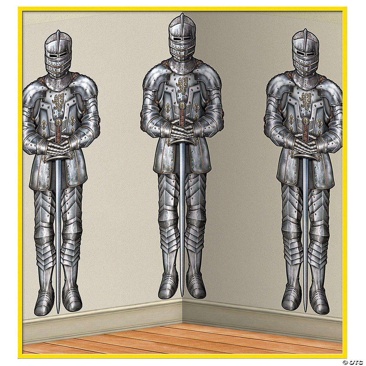 Wall Of Knights Backdrop – Haunted House Halloween Decoration Prop Medieval Wall