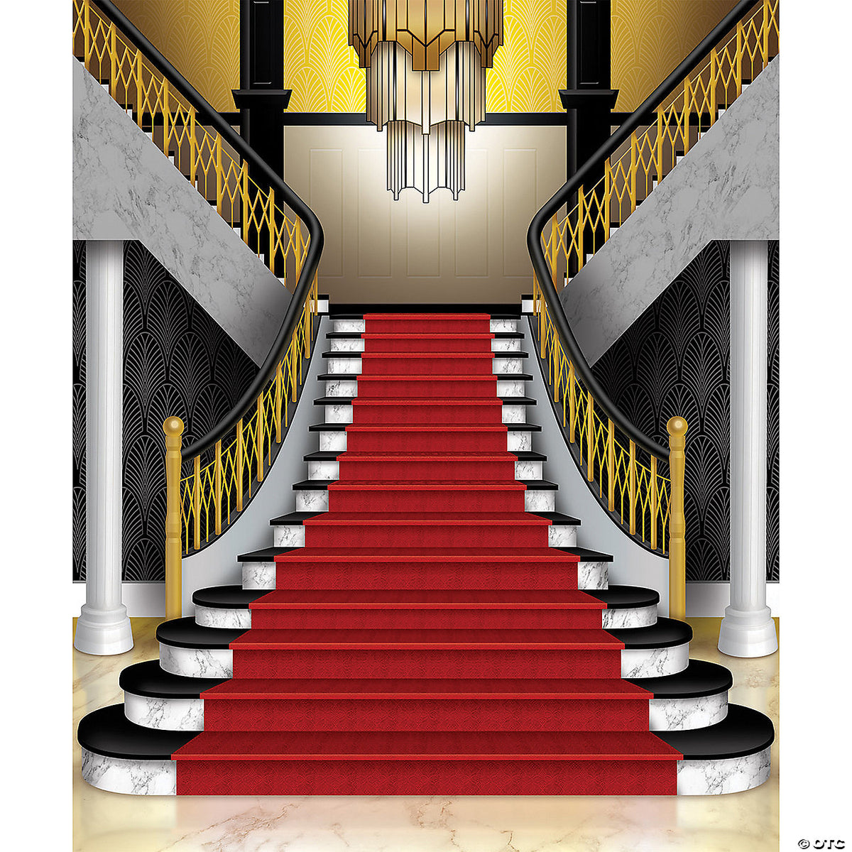 Grand Staircase Mural Photo Op – Halloween Decoration Prop Event Party Backdrop