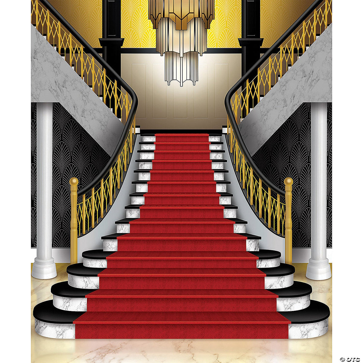 Grand Staircase Mural Photo Op – Halloween Decoration Prop Event Party Backdrop