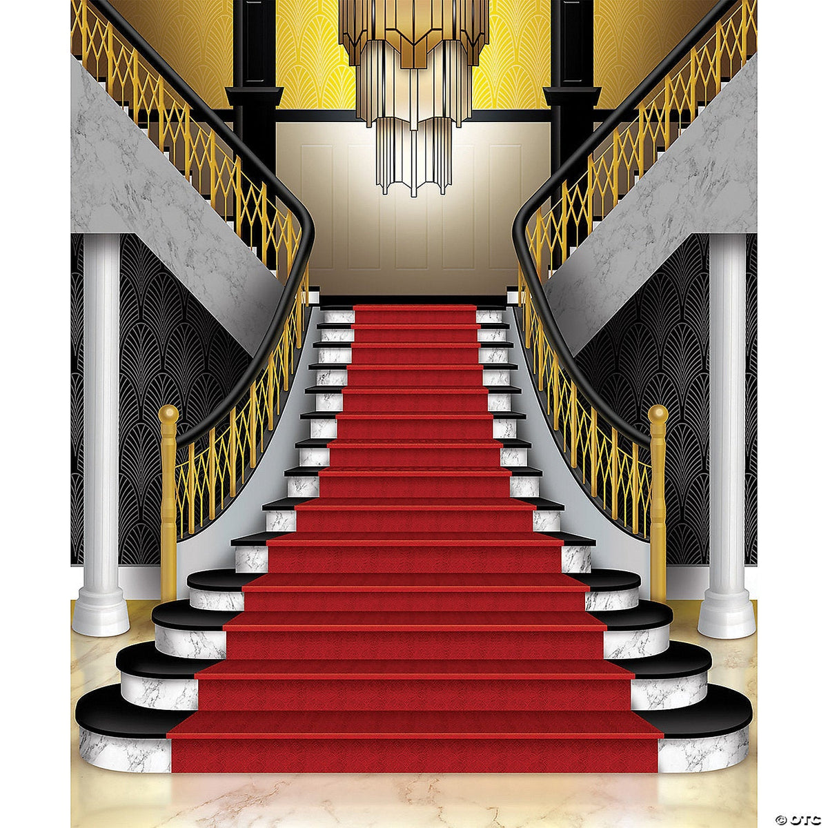 Grand Staircase Mural Photo Op – Halloween Decoration Prop Event Party Backdrop