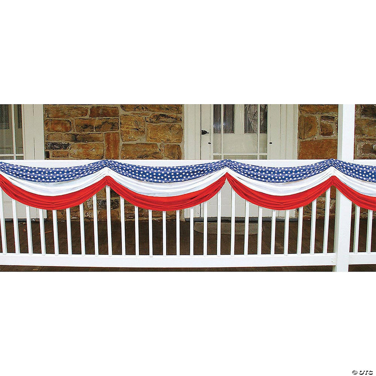 5' Stars & Stripes Fabric Bunting – Patriotic Event Party Decoration Prop Wall