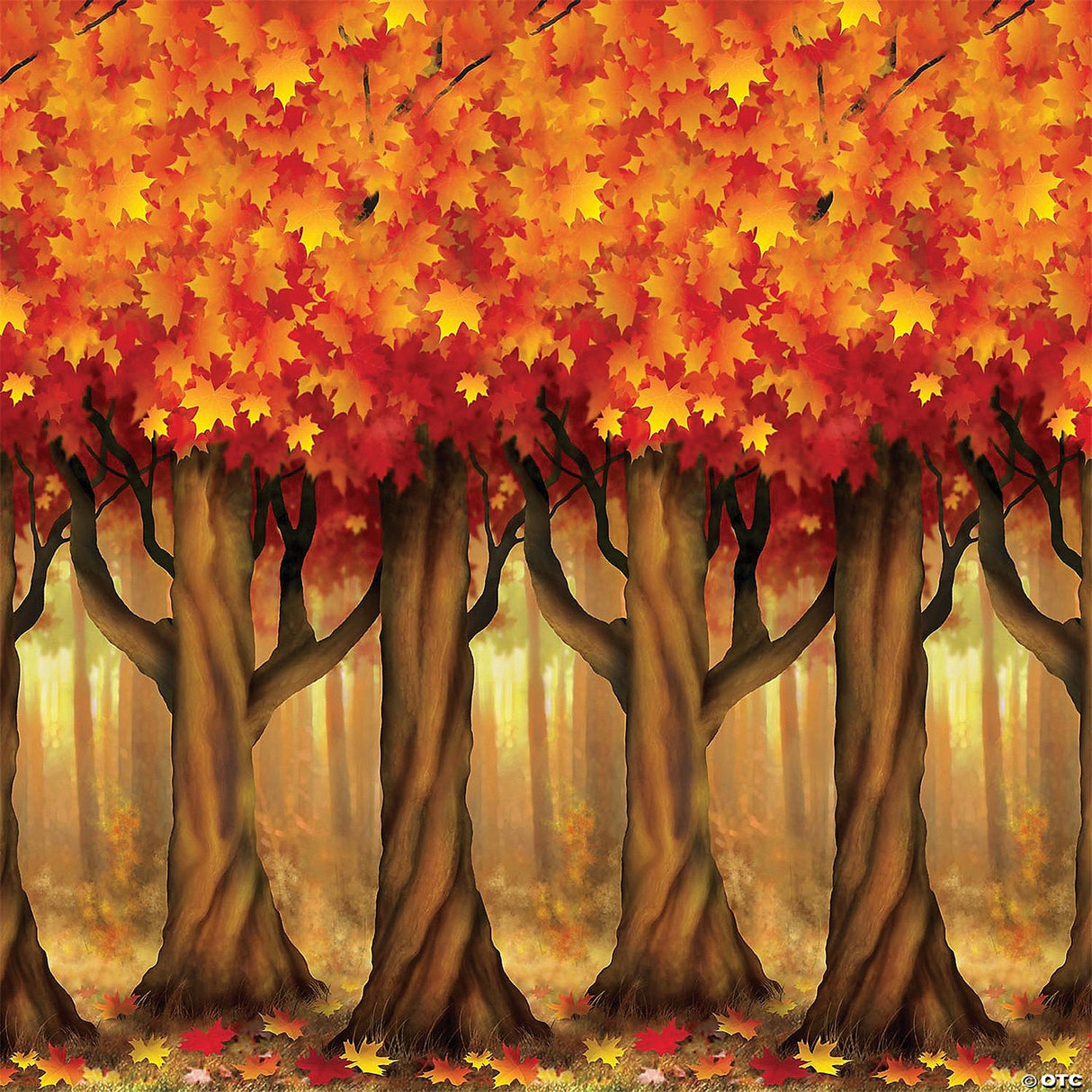 Fall Trees Backdrop Autumn Party Decoration Prop Halloween Event Photo Backdrop