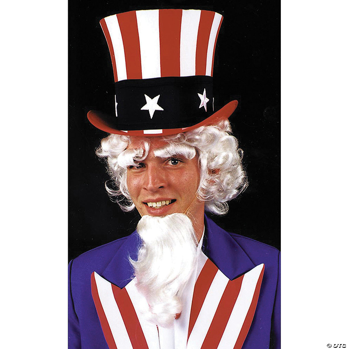 Uncle Sam Wig, Goatee & Eyebrows – Patriotic Costume Cosplay Accessory