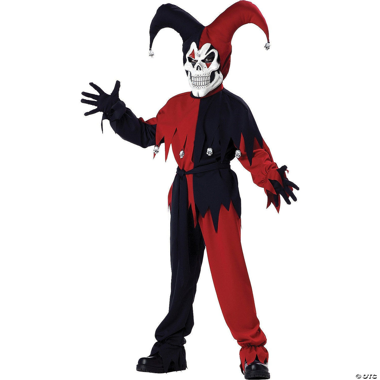 JESTER EVIL CHILD MED 8-10 - Kids Halloween Costume Cosplay & Party Outfit