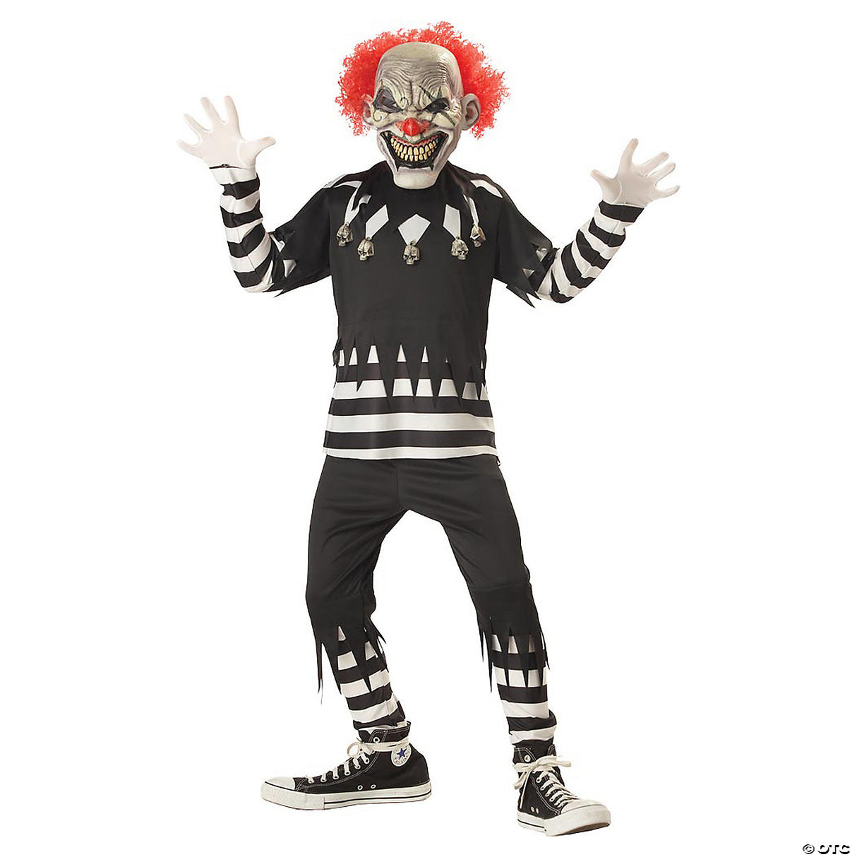 CREEPY CLOWN CHILD MED 8-10 - Kids Halloween Costume Cosplay & Party Outfit