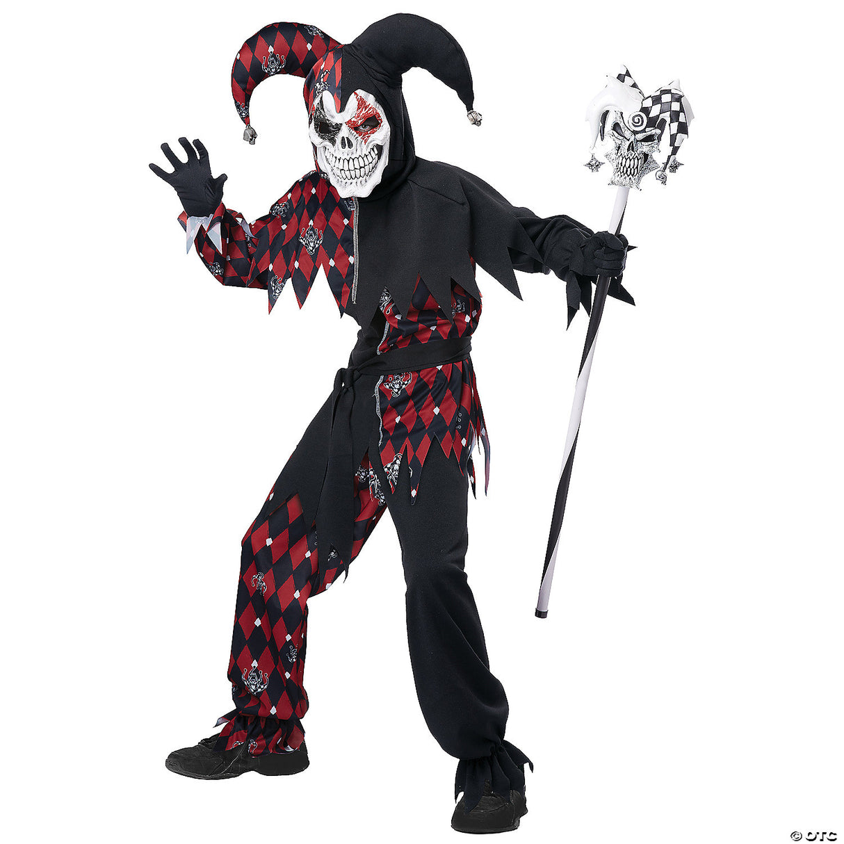 BOY'S SINISTER JESTER COSTUME-XL