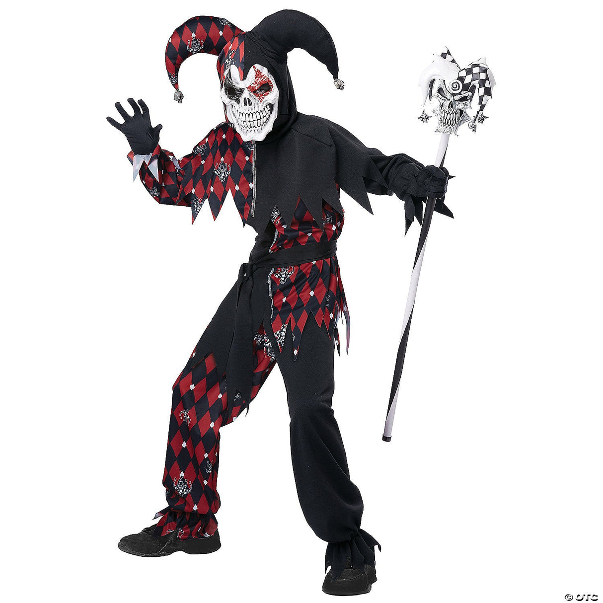 BOY'S SINISTER JESTER COSTUME-XL