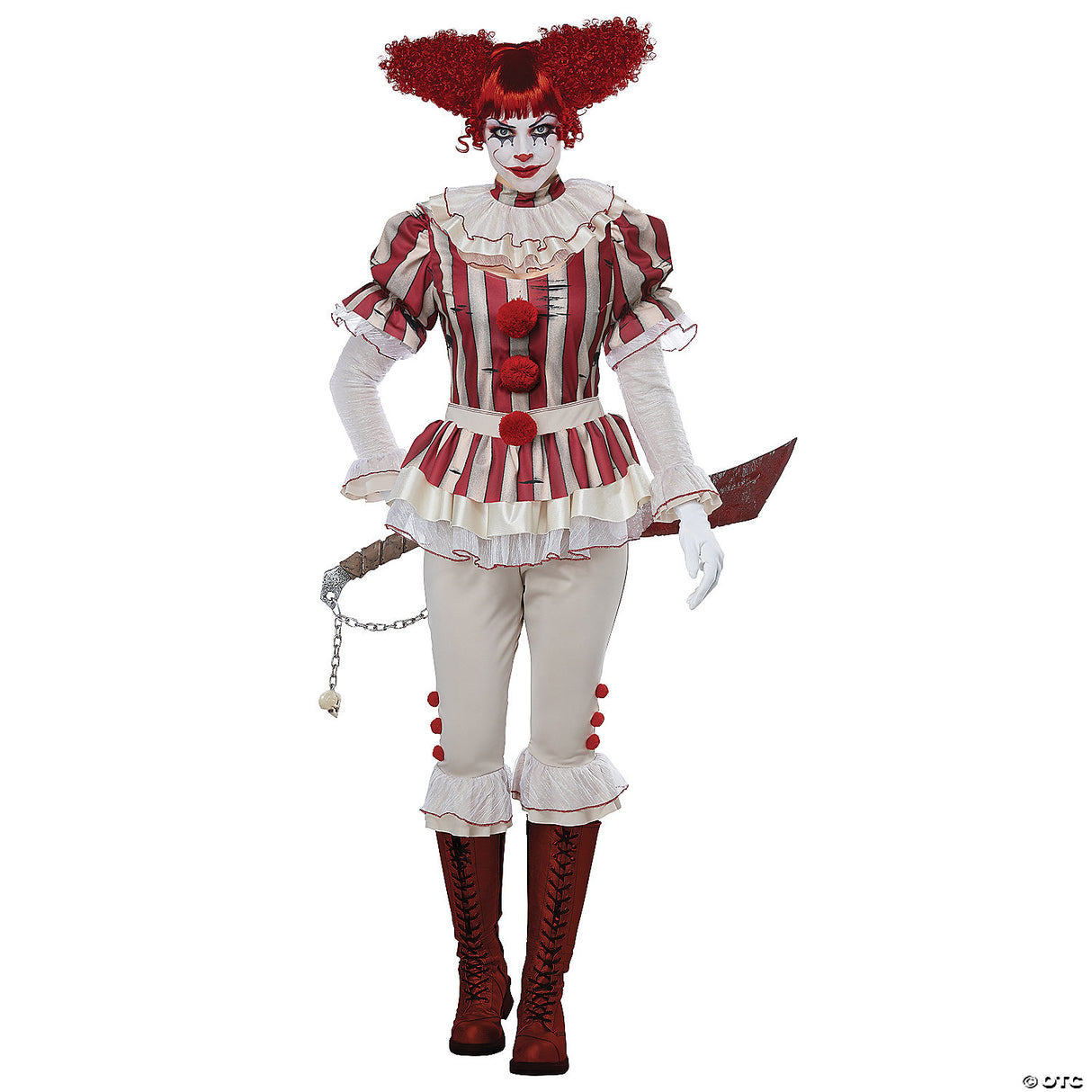 Adult Sadistic Clown Costume – Scary Circus Halloween Party Outfit for Adults