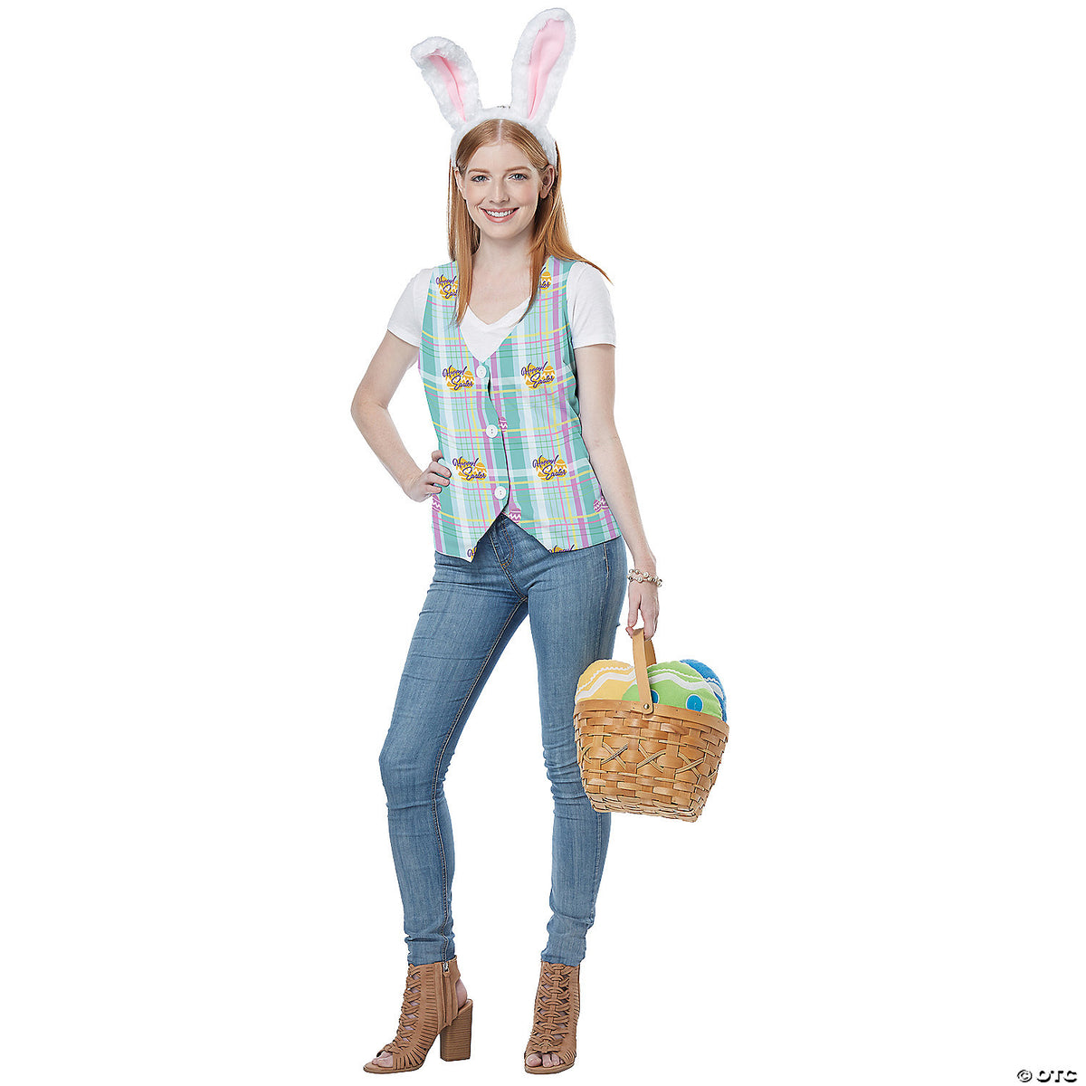 Women’s Easter Vest Costume Kit – Bunny Holiday Accessory Outfit