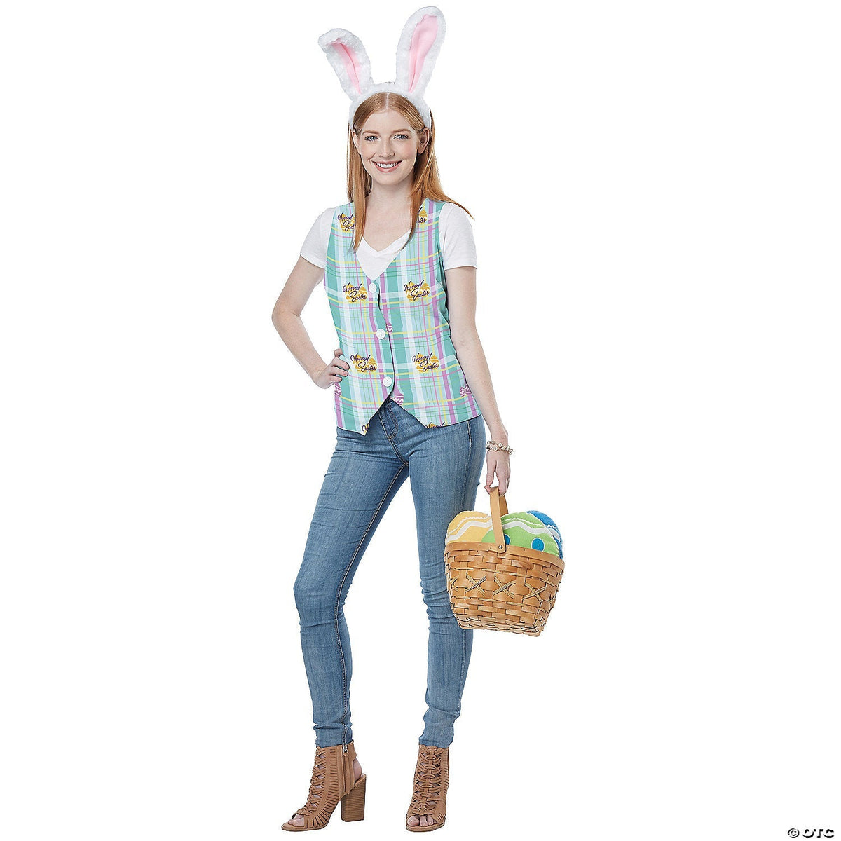 Women’s Easter Vest Costume Kit – Bunny Holiday Accessory Outfit