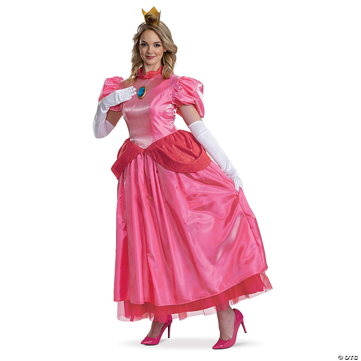 Women's Elevated Super Mario Bros™ Princess Peach Costume - Large 12-14 -
