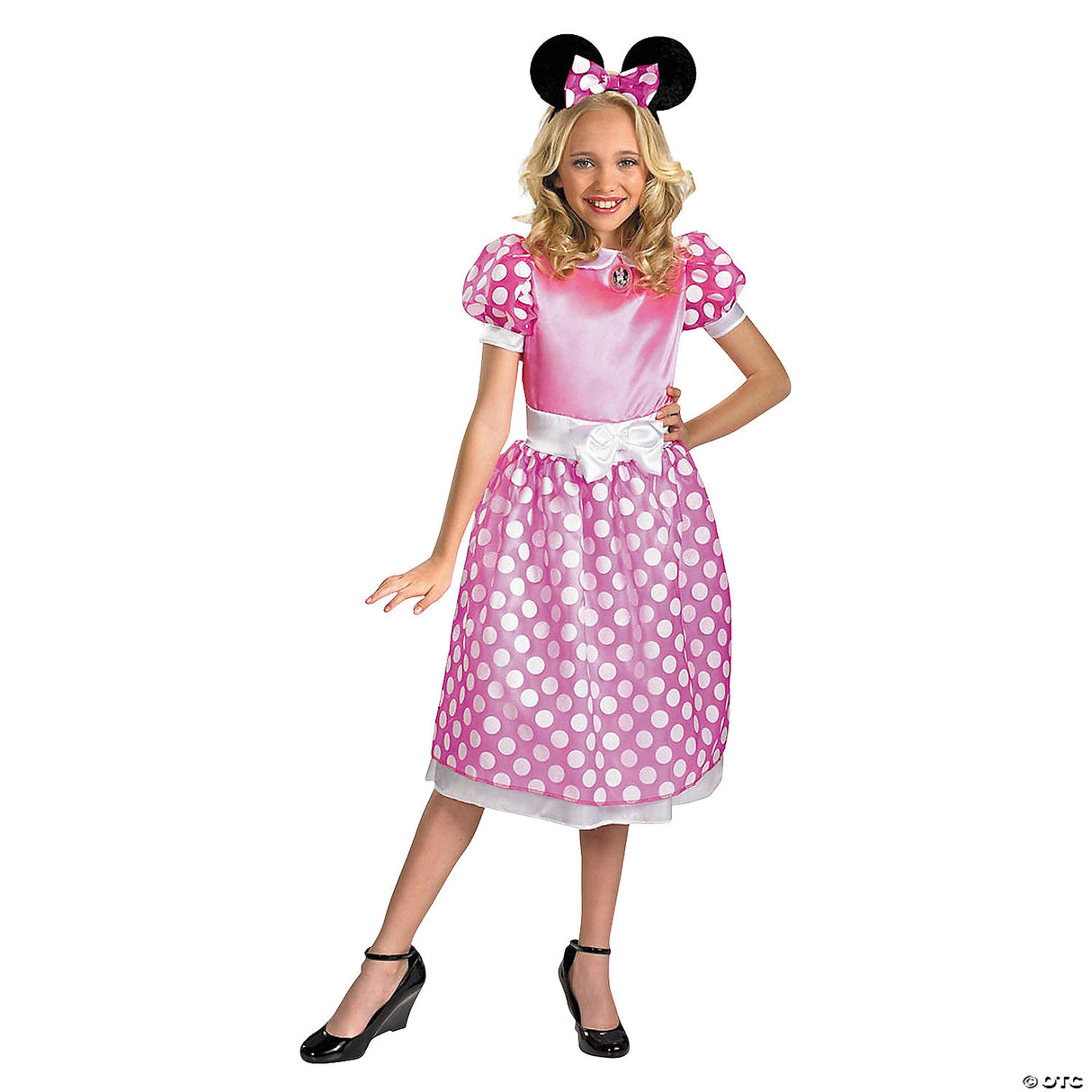 GIRL'S PINK MINNIE MOUSE-TDLR 2T - Halloween Costume Dress Up Party Outfit