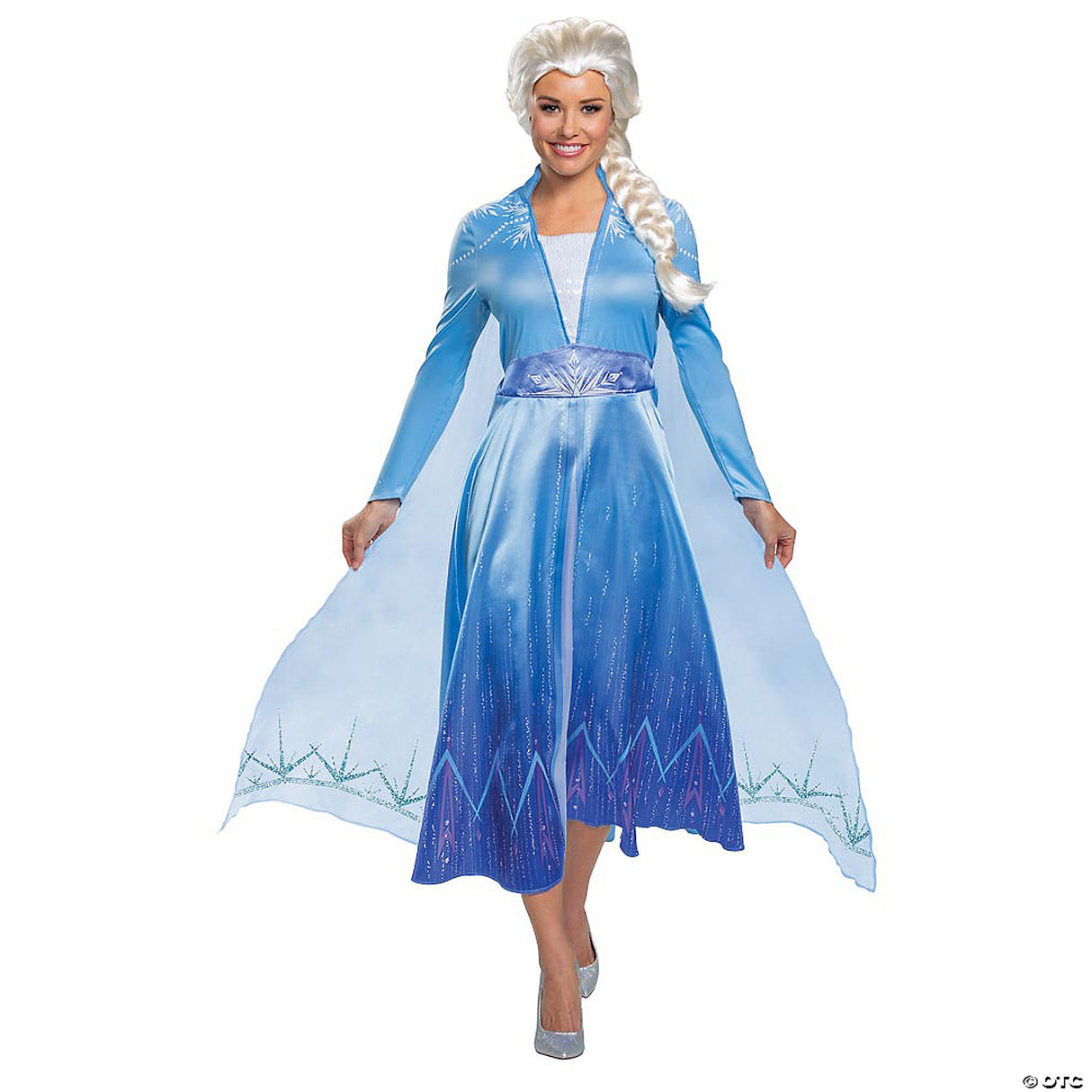 Frozen 2 Elsa Deluxe Adult Costume 4-6 Disney Princess Halloween Cosplay Outfit