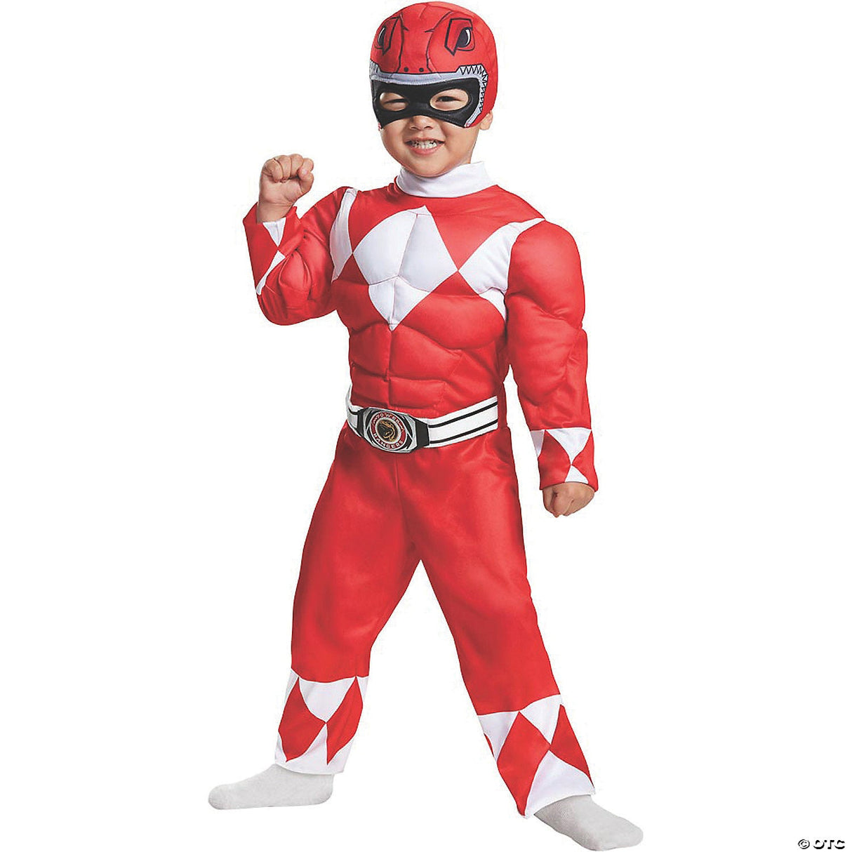 RED RANGER INFANT MUSCLE 12-18 - Baby Halloween Costume Infant Cosplay Dress Up