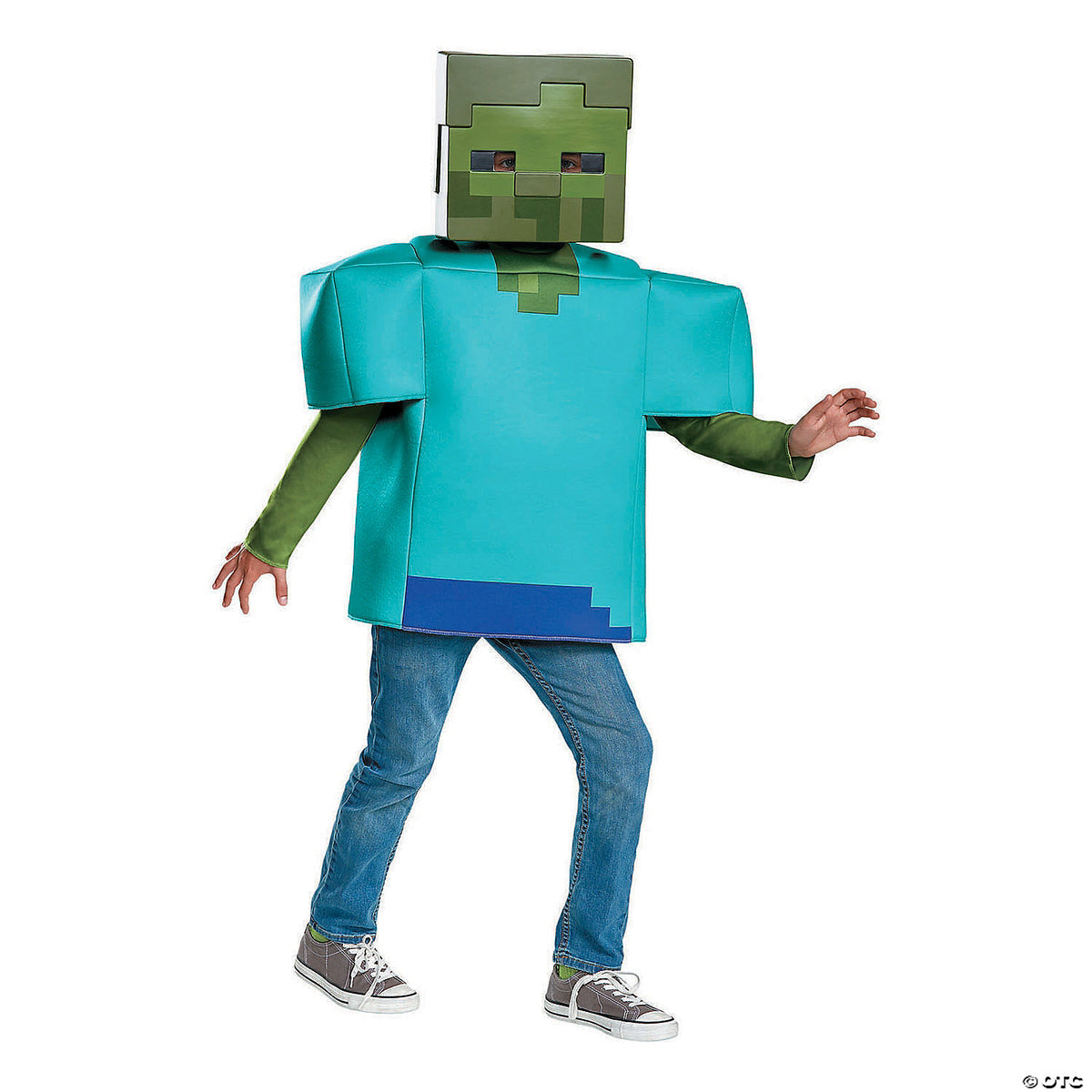 Kid’s Classic Minecraft Zombie Halloween Costume Accessory Party Cosplay Outfit