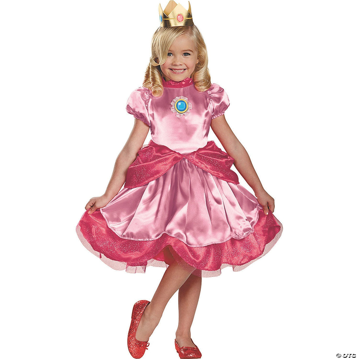 PRINCESS PEACH DLX TD CSTM 3T-4T - Toddler Halloween Costume Cosplay Dress Up -