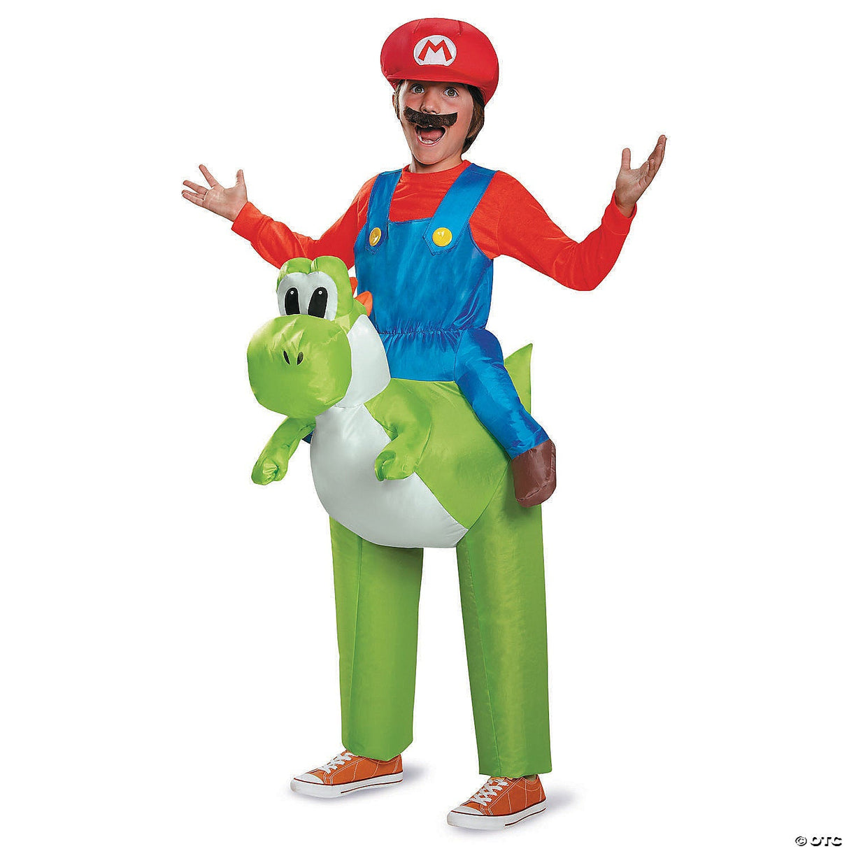 Boy's Super Mario Bros.™ Mario Riding Yoshi Costume - Up To Size 8 - Kids Hallow