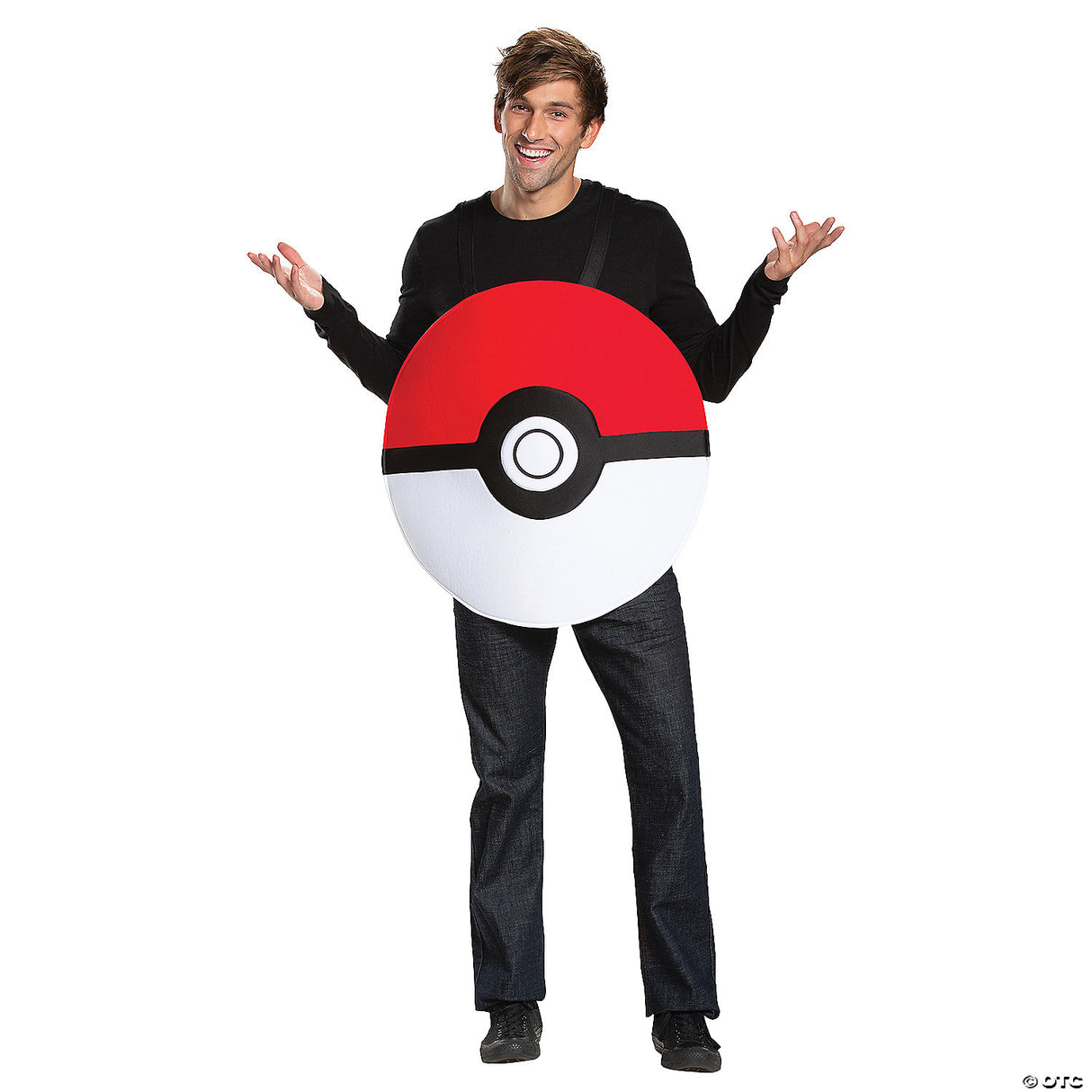 Adults Classic Poké Ball Costume – Funny Anime Halloween Cosplay Party Outfit