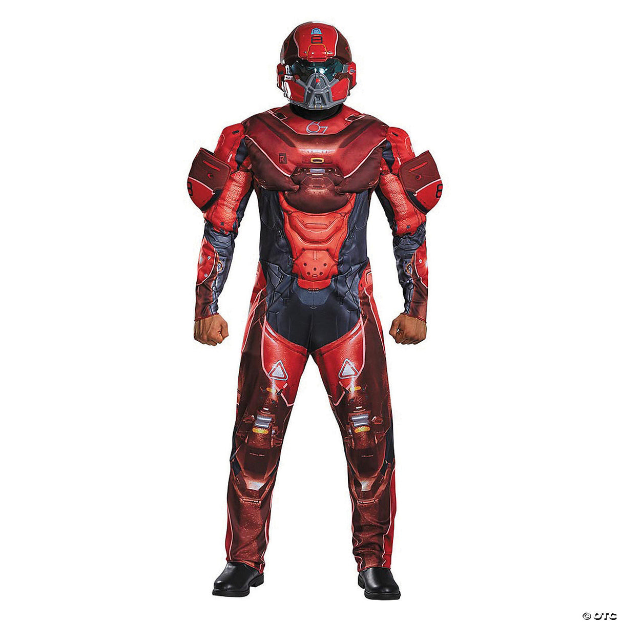 Adult Red Spartan Muscle Costume – Warrior Gladiator Halloween Party 50-52