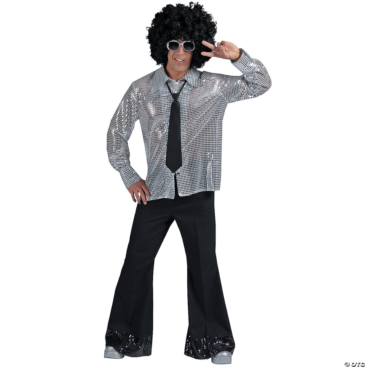 Adult Groovy Disco Pants – 70s Retro Halloween Costume Party Dance Outfit