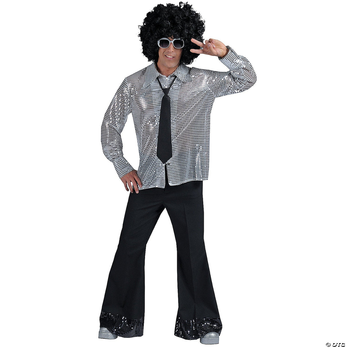 Adult Groovy Disco Pants – 70s Retro Halloween Costume Party Dance Outfit